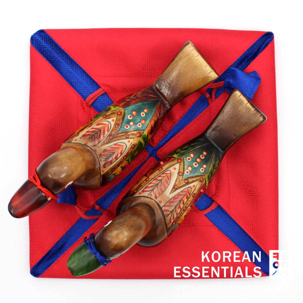 Hand-carved Wedding Duck: Colorful Goose