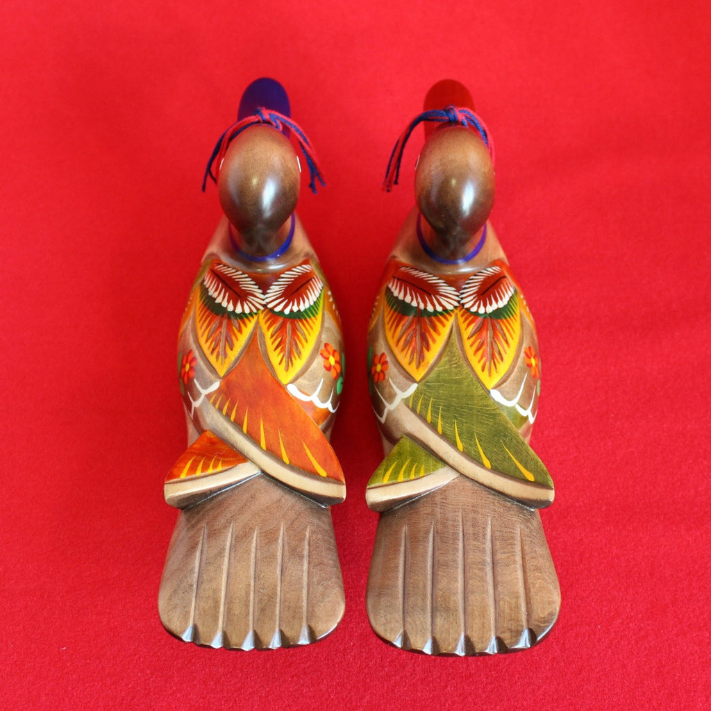 Hand-carved Wedding Duck: Flower Mandarin