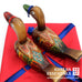 Hand-carved Wedding Duck:  Colorful Goose